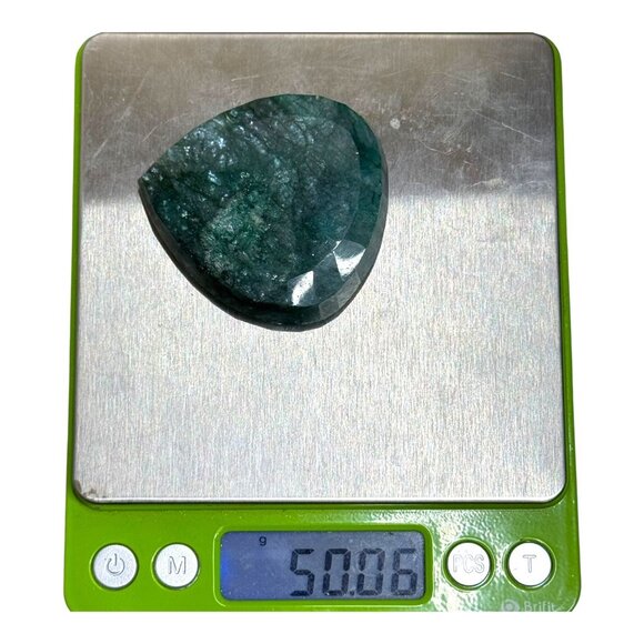 Natural Emerald Gemstone 50grams Pear Shape Cut Stone Size 48x43.5mm 250 Carats - Picture 6 of 10